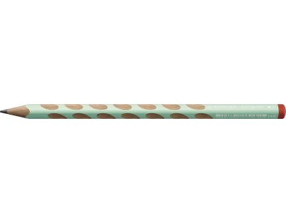 Ergonomická grafitová ceruzka pre pravákov STABILO EASYgraph pastelová zelená a ružová 2 ks HB