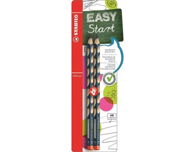 Ergonomická grafitová ceruzka pre pravákov STABILO EASYgraph petrolejová 2 ks HB