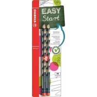 Ergonomická grafitová ceruzka pre pravákov STABILO EASYgraph petrolejová 2 ks HB