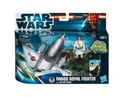 Star Wars vozidlo s figurkou - Naboo Royal Fighter