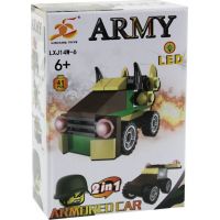 Epee Stavebnica Armáda s LED kockou 2v1 Armored Car