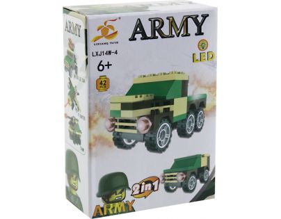 Epee Stavebnica Armáda s LED kockou 2v1 Army