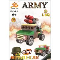 Epee Stavebnica Armáda s LED kockou 2v1 Missile Car
