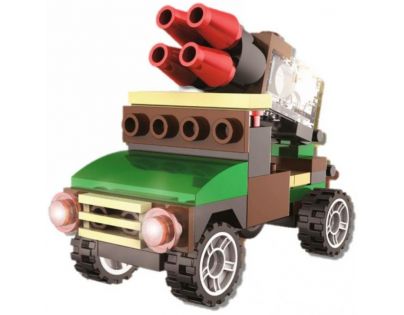 Epee Stavebnica Armáda s LED kockou 2v1 Missile Car