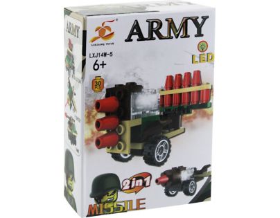 Epee Stavebnica Armáda s LED kockou 2v1 Missile