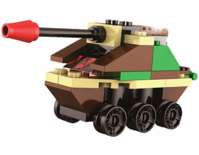 Epee Stavebnica Armáda s LED kockou 2v1 Tank
