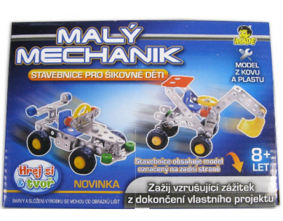 Stavebnica Malý mechanik 4 druhy 17cm