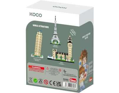 Stavebnica mini KOCO Big Ben plast 523ks v krabičke 12,5x17x7cm
