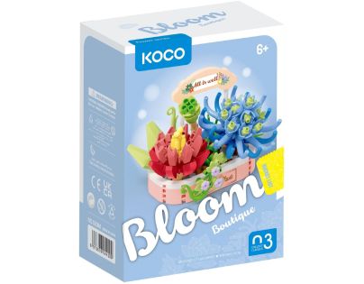 Stavebnica mini KOCO Kúzlo sukulentov plast 271ks v krabičke 11x15x6cm