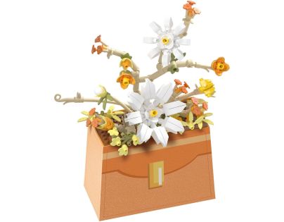 Stavebnica mini Kvetina v kabelke plast 232ks v krabičke 11x15x6cm