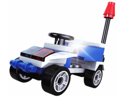 Epee Stavebnica Polícia s LED kockou 2v1 Chase Car