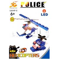 Epee Stavebnica Polícia s LED kockou 2v1 Helicopters