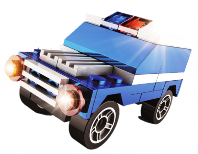 Epee Stavebnica Polícia s LED kockou 2v1 SUVS