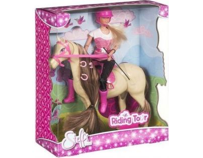 Simba Steffi Love Panenka s koněm s hnědou hřívou