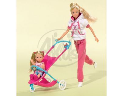 Simba S 5733076 - Panenka Steffi Sporty mummy s Evičkou
