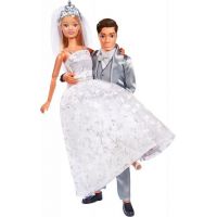 Steffi Love Svadobné šaty a oblek Steffi pre bábiku 29 a 30 cm 3