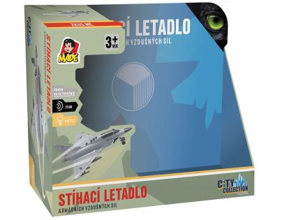 Made Stíhacie lietadlo na zotrvačník na batérie so svetlom a zvukom