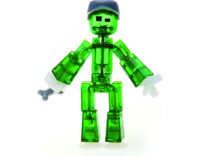 Stikbot action pack figúrka s doplnkami zelený so šiltovkou