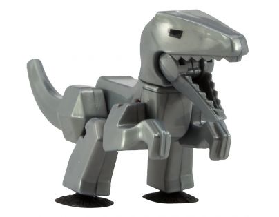 StikBot dino Velociraptor sivý