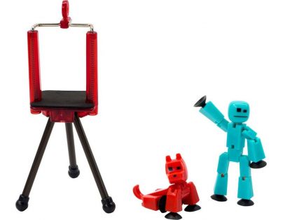 Stikbot Sada zvířátko + figurka tyrkysovo-červená