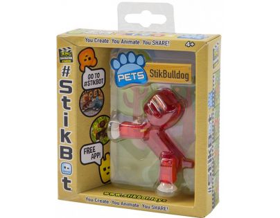 Stikbot Zvieratko Stikbuldog červený