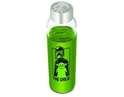 Stor S.L. Sklenená fľaša s návlekom 585 ml, Mandalorian