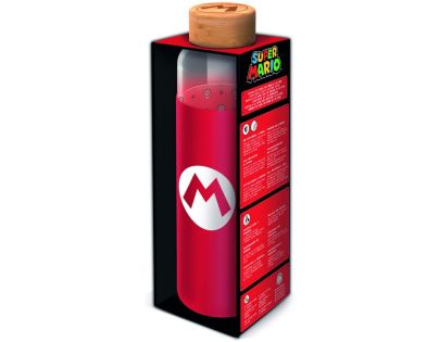 Stor Super Mario Sklenená fľaša s návlekom 585 ml