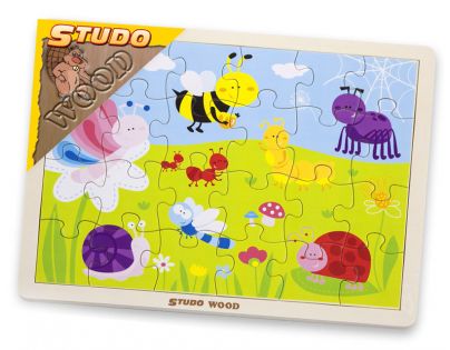 Study Wood Doskové puzzle lúka 24d