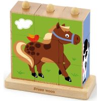 Study Wood kocky Zvieratká z farmy - Poškodený obal
