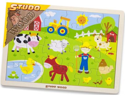 Studo Wood Puzzle Farma 24 dielikov