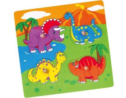Studo Wood vkladačka Dinosaurus 4 diely