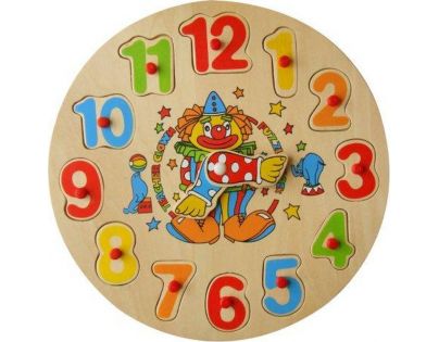 Studo Wood Vkládačka hodiny - Klaun