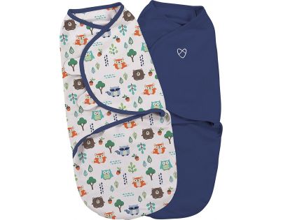 Summer Infant Zavinovačka SwaddleMe S modrá lesný motív 2ks