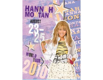 Sun Ce Hannah Montana Neprůhledný obal s linkovaným sešitem 40 listů