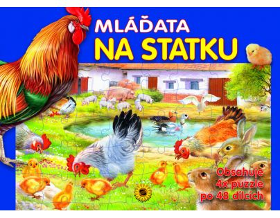 Sun Mláďata na statku 4 x puzzle 48 dílků