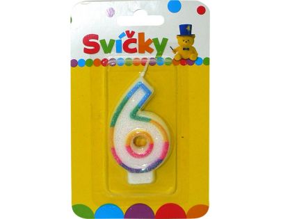 HM Studio Sviečka na tortu číslo 6