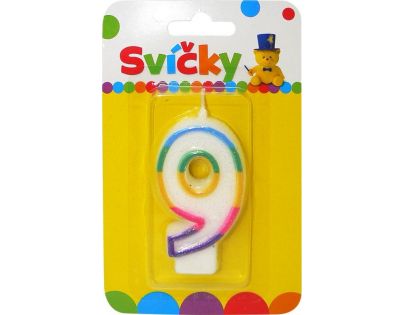 Sviečka na tortu číslo 9