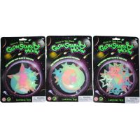 Svietiaca plastová dekorácia - MESIAC A HVIEZDY COLOR