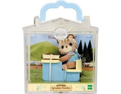 Sylvanian Families Baby příslušenství - panda, méďa a veverka si hrají doma - Veverka