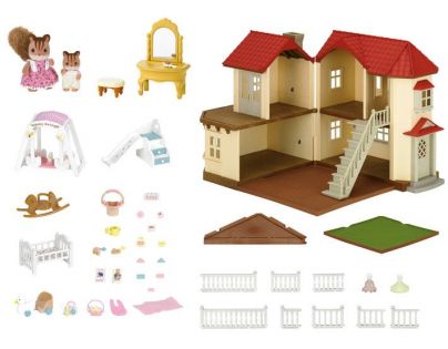 Sylvanian Families Dárkový set - městský dům se světly a příslušenstvím