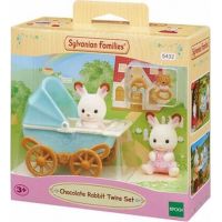 Sylvanian Families Dvojičky Chocolate králikov s kočíkom 3