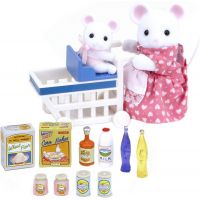 Sylvanian Families Mamka myška s nákupním vozíkem a myšičkou 2