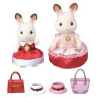 Sylvanian Families chocolate 2 králičí kamarádky v elegantních šatech Sylvanian Families chocolate 2 králičí kamarádky v elegantních šatech