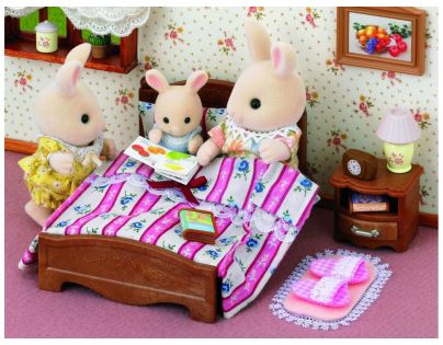 Sylvanian families Nábytek - dvojlůžko s nočním stolkem