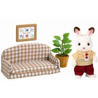 Sylvanian Families Nábytek chocolate králíků taťka na pohovce Sylvanian Families Nábytek chocolate králíků taťka na pohovce