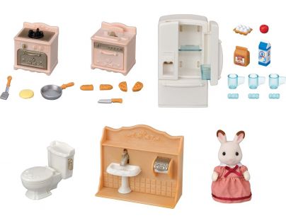 Sylvanian Families Nábytok štartovací set nábytkov a chocolate králik mamička