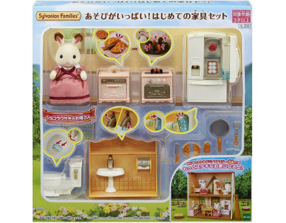 Sylvanian Families Nábytok štartovací set nábytkov a chocolate králik mamička