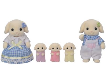 Sylvanian Families Rodina Flora králiky s trojčatami