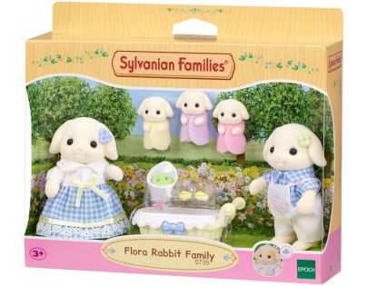 Sylvanian Families Rodina Flora králiky s trojčatami