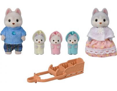 Sylvanian Families Rodina Husky s trojčatami